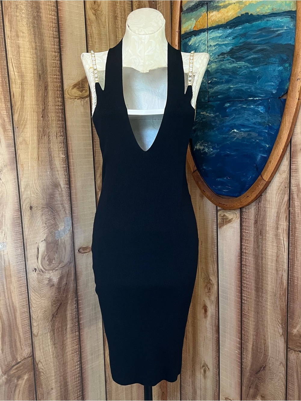 💋 Versace black Halter Midi